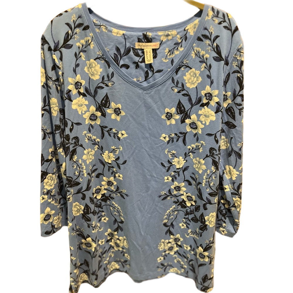 162. NWOT WOMENS ISAAC MIZRAHI L DETAIL TOP